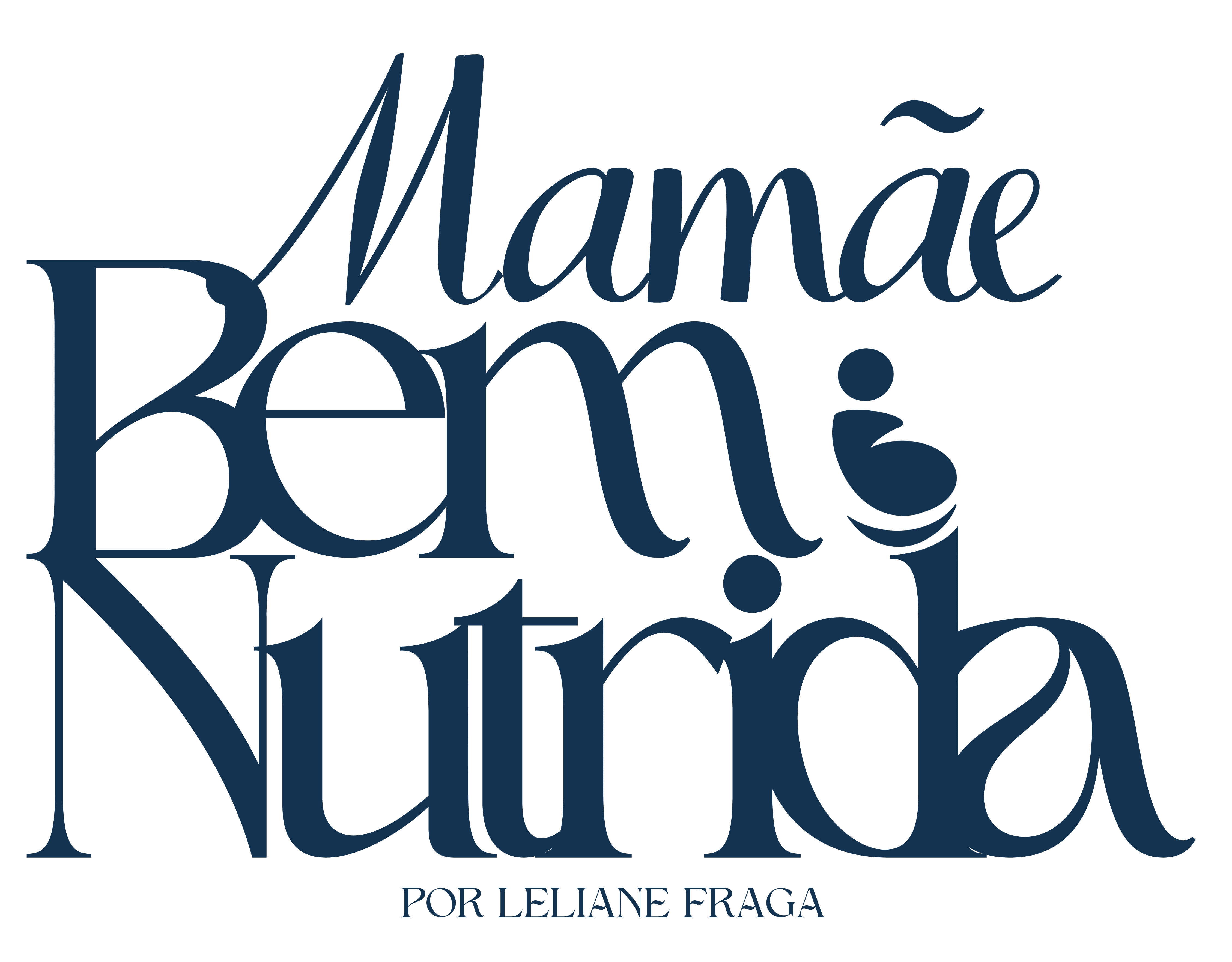 Logo Mamae bem nutrita por Leliane Fraga